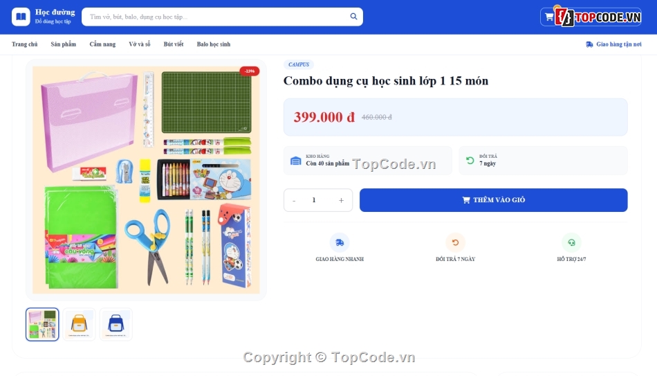 học tập,đồ án học tập,Website bán đồ dùng